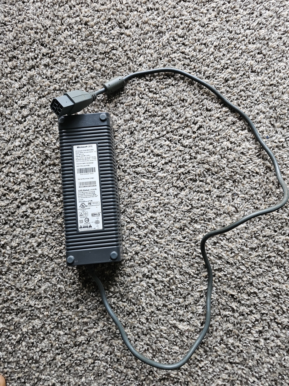 Microsoft Black Xbox 360 Replacement AC Power Brick